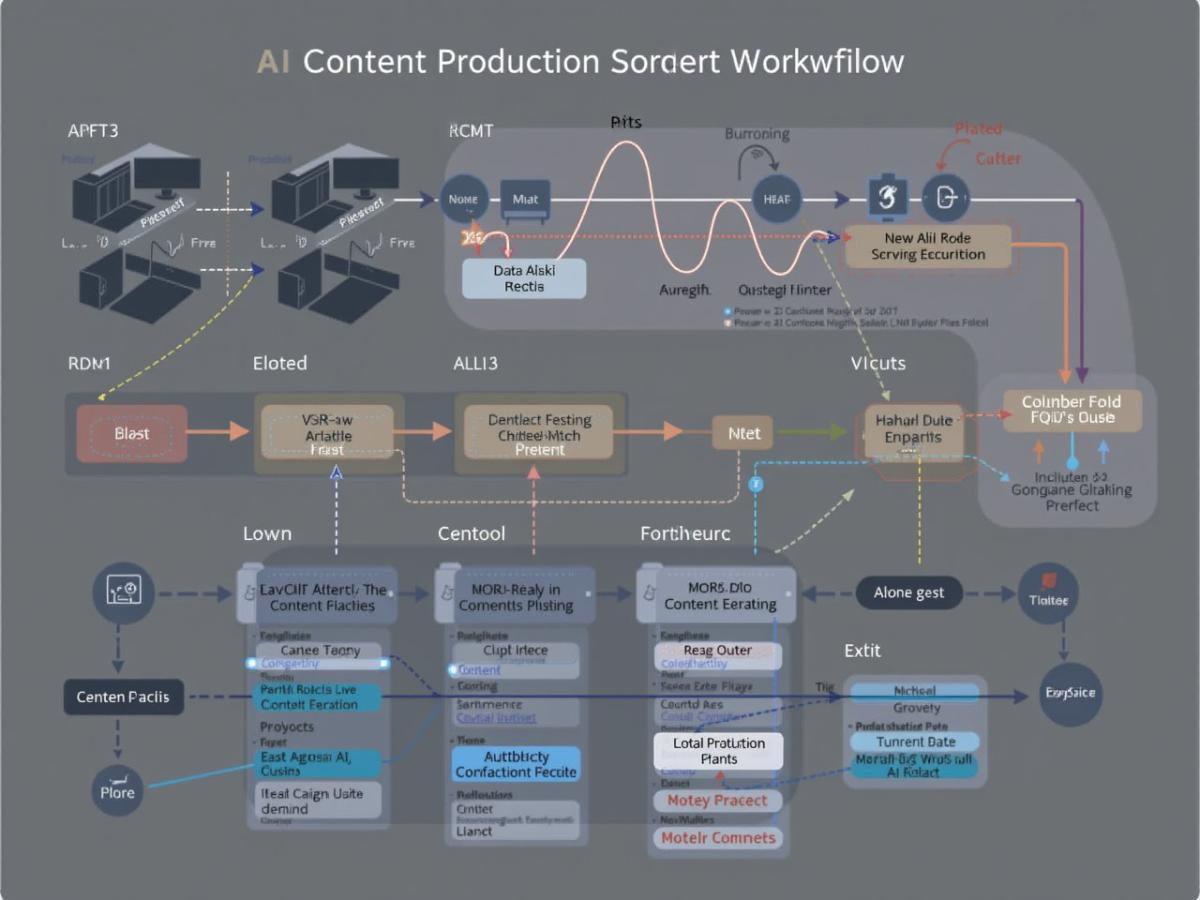 AI內容生產全流程示意圖